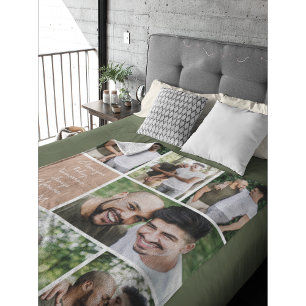 Couverture Polaire Je t'aime toujours et pour toujours Collage de 6 p