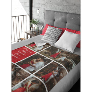 Couverture Polaire Je t'aime toujours et pour toujours Collage de 6 p
