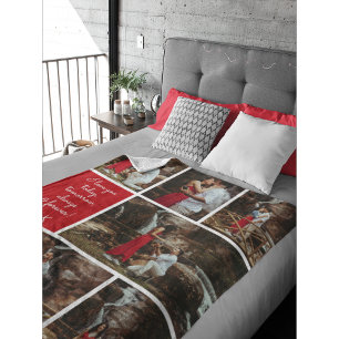 Couverture Polaire Je t'aime toujours et pour toujours Collage de 6 p