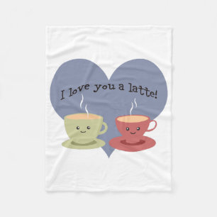 Couverture Polaire Je t'aime un latte !