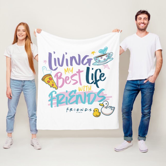 Couverture Polaire Je vis ma meilleure vie avec FRIENDS™ (En situation)