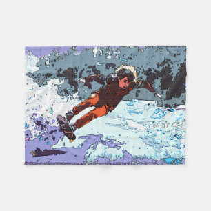 Couverture Polaire Je vis pour la course - Course de skateboard