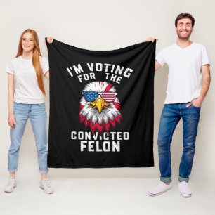Couverture Polaire Je vote pour le délinquant condamné drôle pro Trum