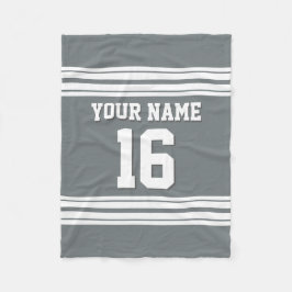 Couverture Polaire Jersey de sport blanc gris charbon