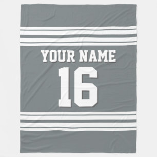 Couverture Polaire Jersey de sport blanc gris charbon