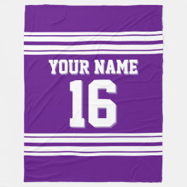 Couverture Polaire Jersey de sport blanc violet