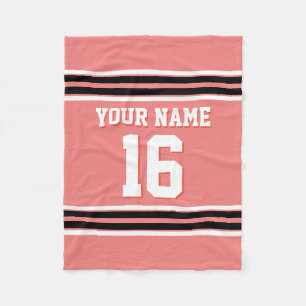 Couverture Polaire Jersey de sport noir blanc