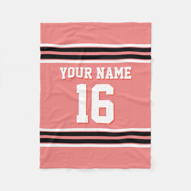 Couverture Polaire Jersey de sport noir blanc (Devant)