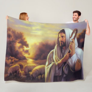 Couverture Polaire JÉSUS avec FLOCK