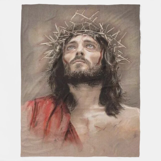 Couverture Polaire JÉSUS avec THORNS (Devant)