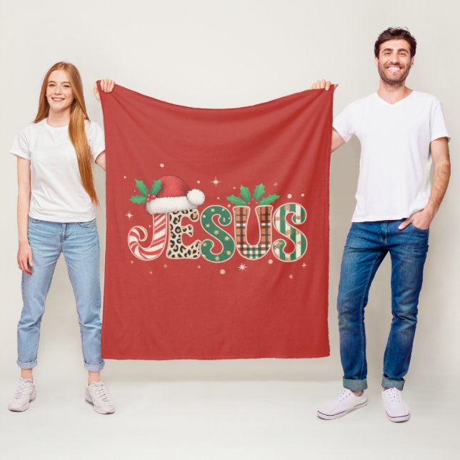 Couverture Polaire Jésus chrétien Religieux Dire Foi Bible Verse (En situation)