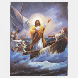 Couverture Polaire JÉSUS dans un BATEAU