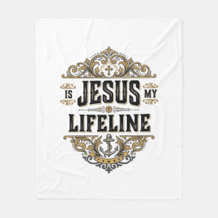Couverture Polaire Jésus est ma ligne de vie vintage chrétien concept