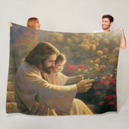 Couverture Polaire JÉSUS et BÉBÉ