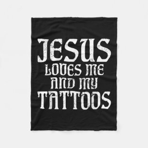 Couverture Polaire Jésus M'Aime Et Mon Amoureux Du Tatouage En Encre