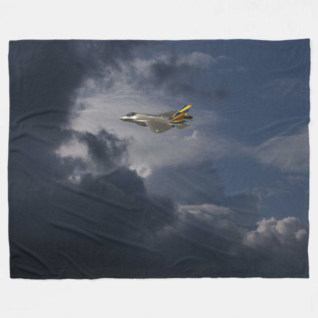 Couverture Polaire JET FIGHTER in the CLOUDS (Devant (Horizontal))