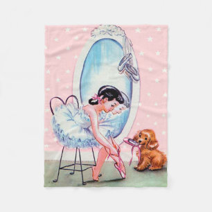 Couverture Polaire Jet vintage d'ouatine d'image de ballerine