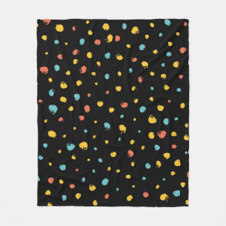 Couverture Polaire Jeté abstrait rond fait main à motif sans couture