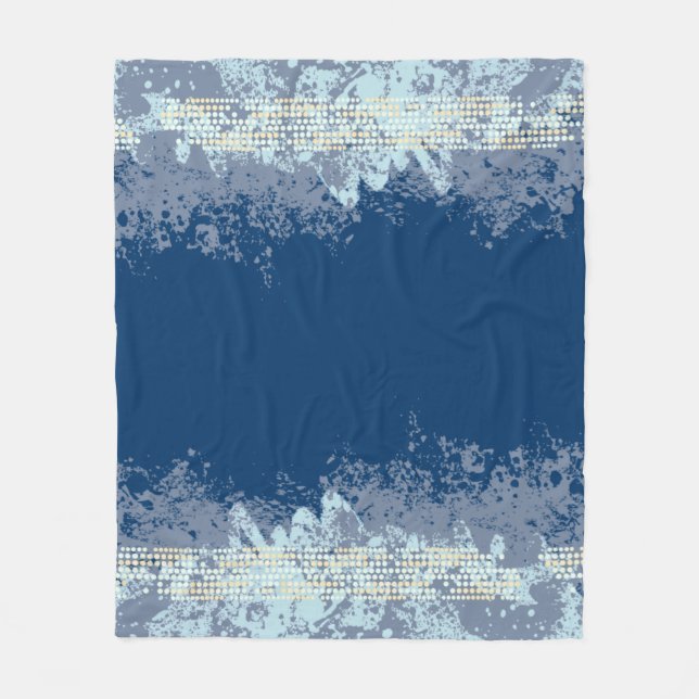 Couverture Polaire Jetée de motif à motif maritime (Devant)