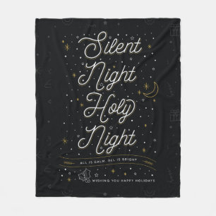 Couverture Polaire Jetée de Noël de la nuit silencieuse