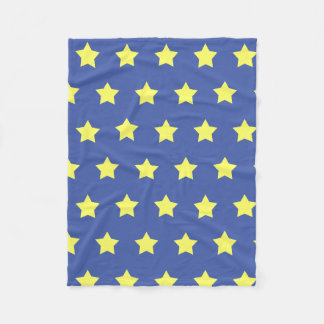 Couverture Polaire Jeu de flotte - Enfants - étoiles jaunes sur bleu