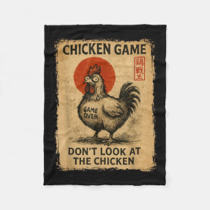 Couverture Polaire Jeu de poulet drôle garçons japonais filles femmes