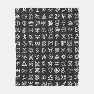 Couverture Polaire Jeu de symboles rune les lettres police. Ancien oc