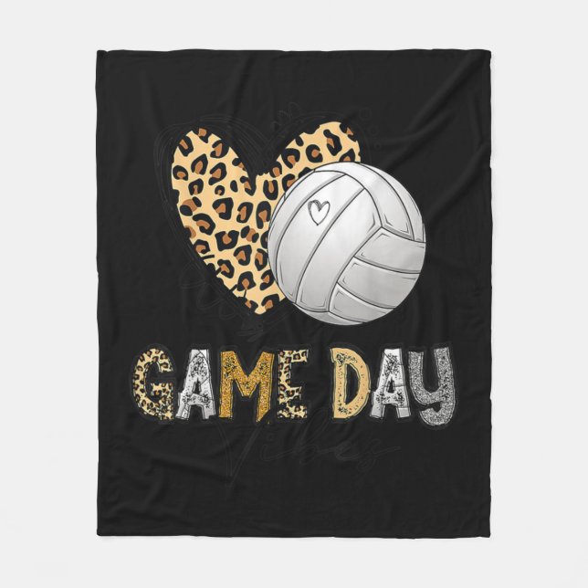 Couverture Polaire Jeu de volleyball Bleu Vibes Volleyball Maman (Devant)