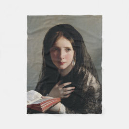 Couverture Polaire Jeune femme perdue dans les rêves (Lire un livre)