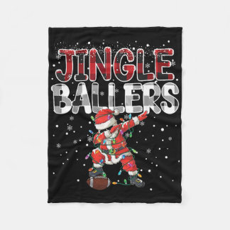 Couverture Polaire Jingle Llers Santa Footll Noël Plaid Soccer _
