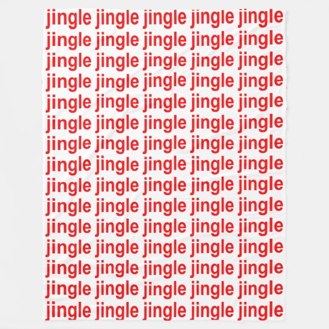 Couverture Polaire Jingle rouge (Jingle Jingle Jingle Jingle) Noël bl (Devant)