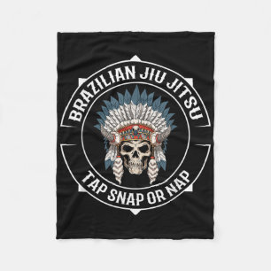 Couverture Polaire Jiu Jitsu War Bonnet - Équipe de soumission Jiu Ji