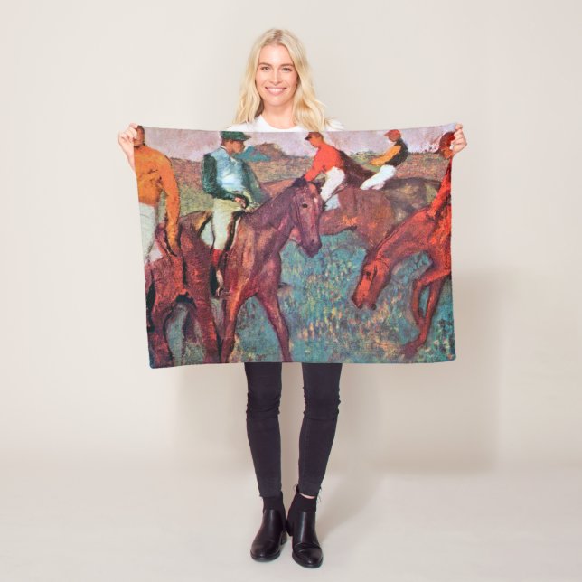 Couverture Polaire Jockey et cheval, Edgar Degas (En situation)