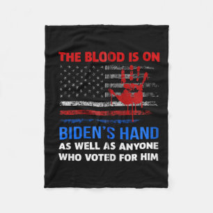 Couverture Polaire Joe Biden A Du Sang Sur Ses Mains Anti Biden Appor