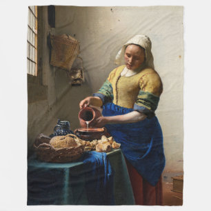 Couverture Polaire Johannes Vermeer - La Milkmaid