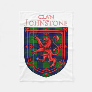 Couverture Polaire Johnstone Tartan Scottish Plaid Lion Rampant