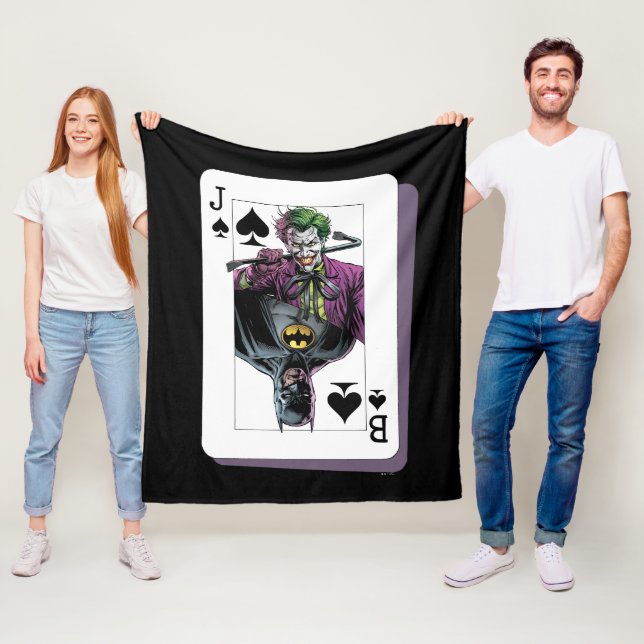 Couverture Polaire Joker and Batman Spade Playing Card Illustration (En situation)