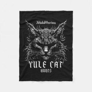 Couverture Polaire Jólakötturinn Christmas Yule Chasse aux chats