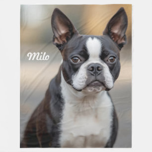 Couverture Polaire Joli Boston Terrier Personnalisé