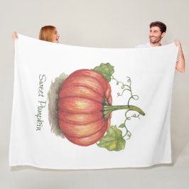 Couverture Polaire Joli Citrouille Avec Vins En Aquarelle