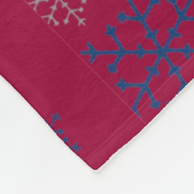 Couverture Polaire Joli flocon de neige de Noël Conçu (Coin)
