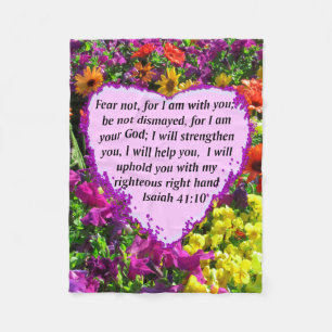 COUVERTURE POLAIRE JOLI ISAIAH 41:10 CONCEPTION FLORALE
