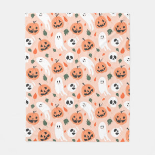 Couverture Polaire Joli Jack-O-Lanterne et Motif fantôme
