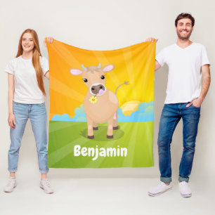 Couverture Polaire Joli joli maillot de vache et de fleur lever de so