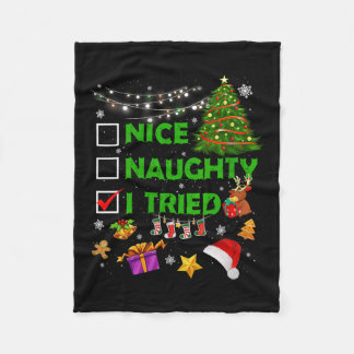 Couverture Polaire Joli Mauvais J'ai essayé Lumière de sapin de Noël