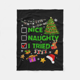 Couverture Polaire Joli méchant j'ai essayé lumière de sapin de Noël