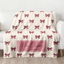 Joli motif de Noël à rubans rayés personnalisés