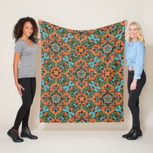 Couverture Polaire Joli motif floral damassé sans couture