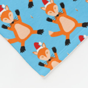 Couverture Polaire Joli Noël Fox Motif