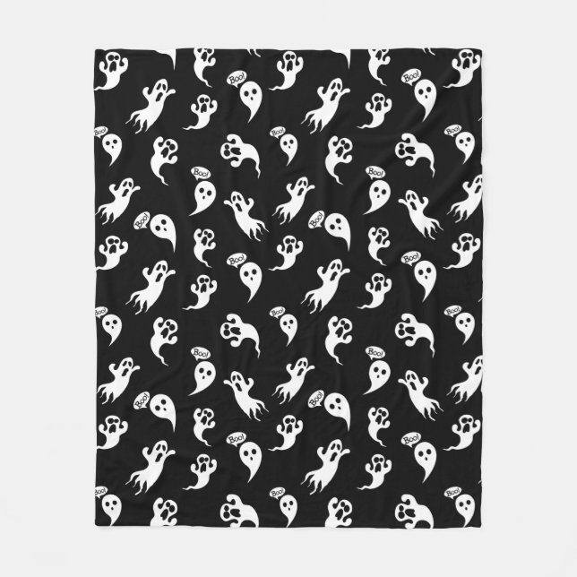Couverture Polaire Joli petit Fantôme Effrayant Halloween (Devant)